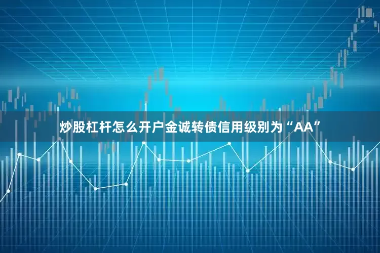 炒股杠杆怎么开户金诚转债信用级别为“AA”