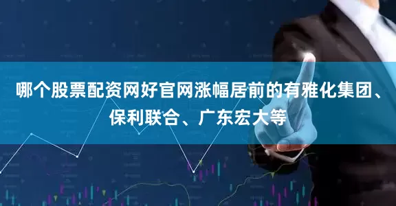 哪个股票配资网好官网涨幅居前的有雅化集团、保利联合、广东宏大等